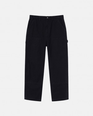 Stussy Arbeits Pant Canvas Hose Herren Schwarz Österreich | EGW-8237