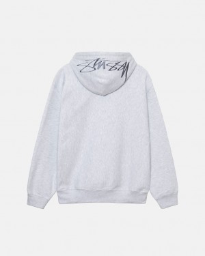 Stussy Back Hood Applique Hoodie Hoodie Damen Grau Österreich | FJI-3750