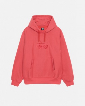 Stussy Basic Applique Hood Sweatshirts Damen Rot Österreich | IHO-3463