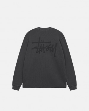 Stussy Basic Stock Ls Thermal Oberteile Damen Schwarz Österreich | ZCB-4983