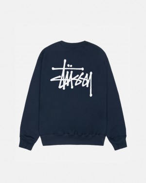 Stussy Basic Stussy Crew Sweatshirts Damen Navy Österreich | PNA-2277