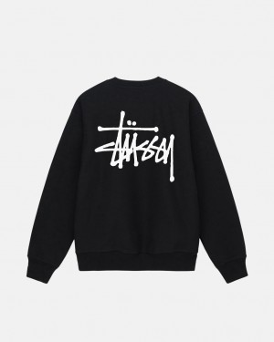 Stussy Basic Stussy Crew Sweatshirts Damen Schwarz Österreich | MZH-6500