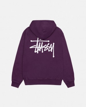 Stussy Basic Stussy Hoodie Pigment Dyed Hoodie Damen Lila Österreich | SQM-4856