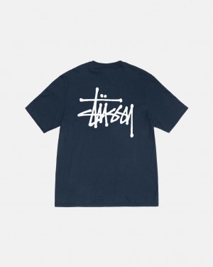 Stussy Basic Stussy Tee Tees Damen Navy Österreich | MOS-4319