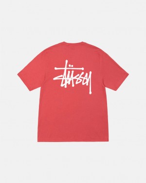 Stussy Basic Stussy Tee Tees Herren Rot Österreich | AGC-9881