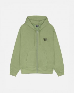 Stussy Basic Stussy Zip Hood Sweatshirts Damen Grün Österreich | UMR-0826