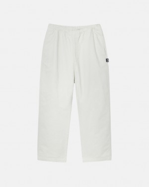 Stussy Beach Pant Brushed Baumwoll Hose Herren Beige Österreich | MFS-7518