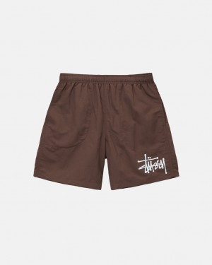 Stussy Big Basic Wasser Kurzes Bademode Herren Kaffee Österreich | QDY-0771