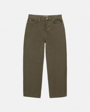 Stussy Big Ol' Jean Washed Canvas Hose Damen Olivgrün Österreich | MHI-0712