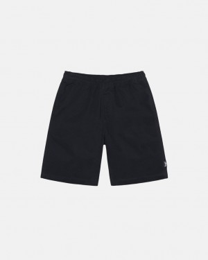 Stussy Brushed Beach Kurzes Kurze Hose Herren Schwarz Österreich | OON-8599