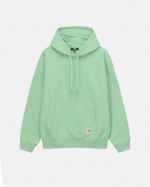 Stussy Contrast Stitch Label Hood Sweatshirts Damen Grün Österreich | VZQ-4494