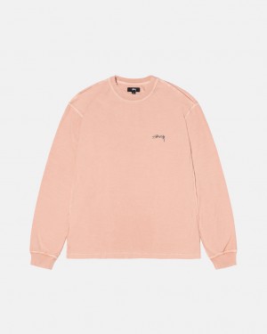 Stussy Lazy Ls Tee Oberteile Herren Hellrosa Österreich | AKV-1955