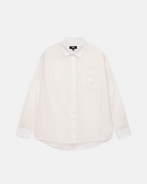 Stussy Light Weight Klassische Shirt Hemd Damen Weiß Österreich | QXY-6578