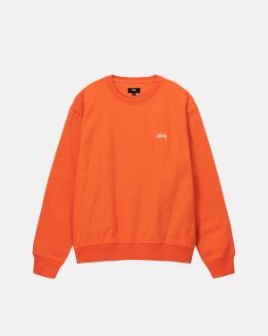 Stussy Overdyed Stock Logo Crew Sweatshirts Damen Orange Österreich | ROH-9871