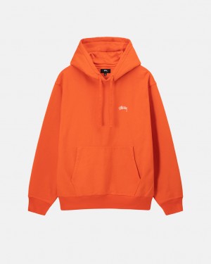 Stussy Overdyed Stock Logo Hoodie Hoodie Herren Orange Österreich | LVQ-8820