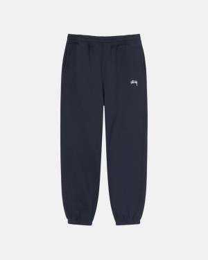 Stussy Overdyed Stock Logo Sweatpant Sweathose Herren Navy Österreich | NVB-0663