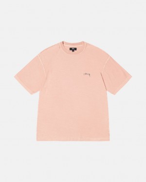 Stussy Pig. Dyed Inside Out Crew Oberteile Herren Hellrosa Österreich | DTK-4970