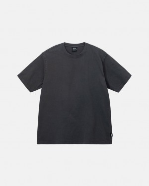 Stussy Pigment Dyed Crew Tees Damen Schwarz Österreich | WDD-3457