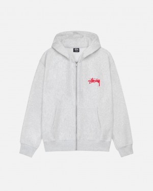 Stussy Skate Tough Zip Hoodie Hoodie Damen Grau Österreich | PQH-1025