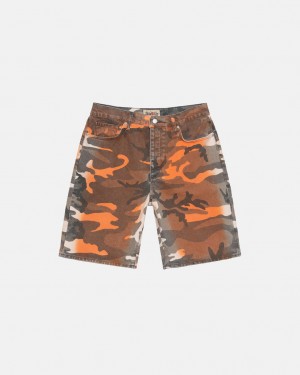 Stussy Spray Dye Big Ol' Shorts Kurze Hose Herren Orange Camouflage Österreich | AZS-3330