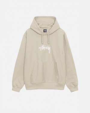 Stussy Stock Logo Applique Hood Sweatshirts Herren Khaki Österreich | PWP-8313