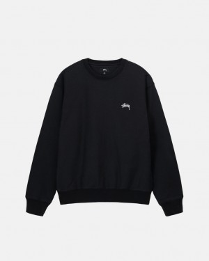 Stussy Stock Logo Crew Sweatshirts Damen Schwarz Österreich | BCF-5496