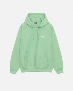 Stussy Stock Logo Hood Sweatshirts Herren Grün Österreich | QDL-4986