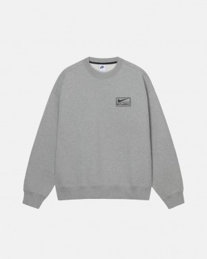 Stussy Fleece Crew Sweatshirts Damen Dunkelgrau Österreich | ROU-9577