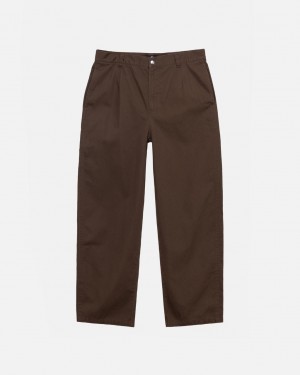 Stussy Workgear Trouser Twill Hose Damen Braun Österreich | VRM-9059