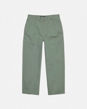 Stussy Workgear Trouser Twill Hose Damen Grün Österreich | OBW-6473