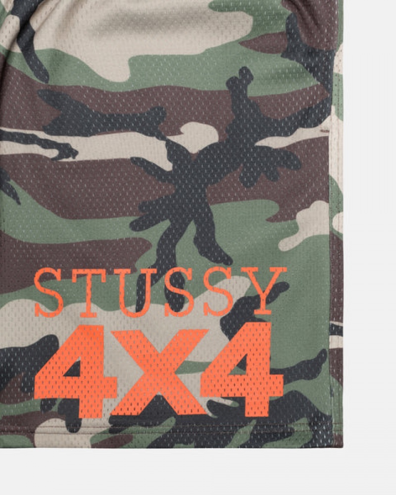 Stussy 4X4 Mesh Kurzes Kurze Hose Damen Camouflage Österreich | UUJ-1822