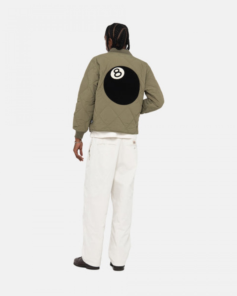 Stussy 8 Ball Gesteppt Liner Jacket Jacken Herren Olivgrün Österreich | IUY-3597