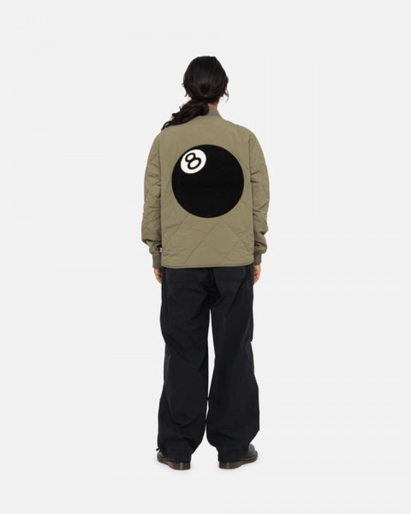 Stussy 8 Ball Gesteppt Liner Jacket Jacken Herren Olivgrün Österreich | IUY-3597