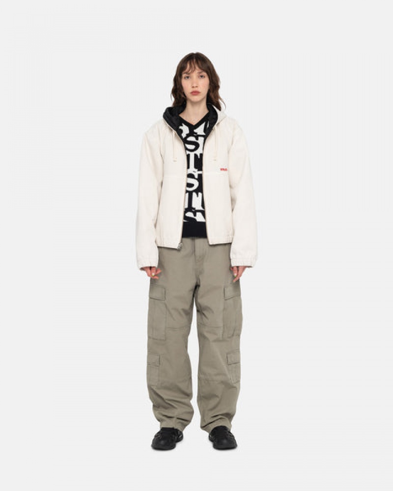 Stussy Arbeits Jacket Insulated Canvas Jacken Damen Beige Österreich | GKJ-9241