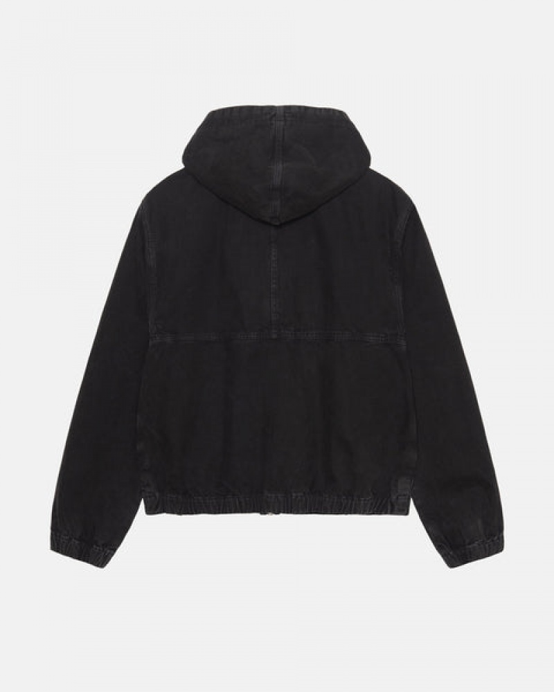 Stussy Arbeits Jacket Insulated Canvas Jacken Damen Schwarz Österreich | NHV-9719