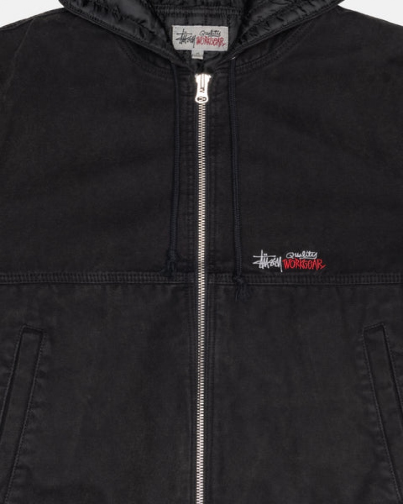 Stussy Arbeits Jacket Insulated Canvas Jacken Damen Schwarz Österreich | NHV-9719