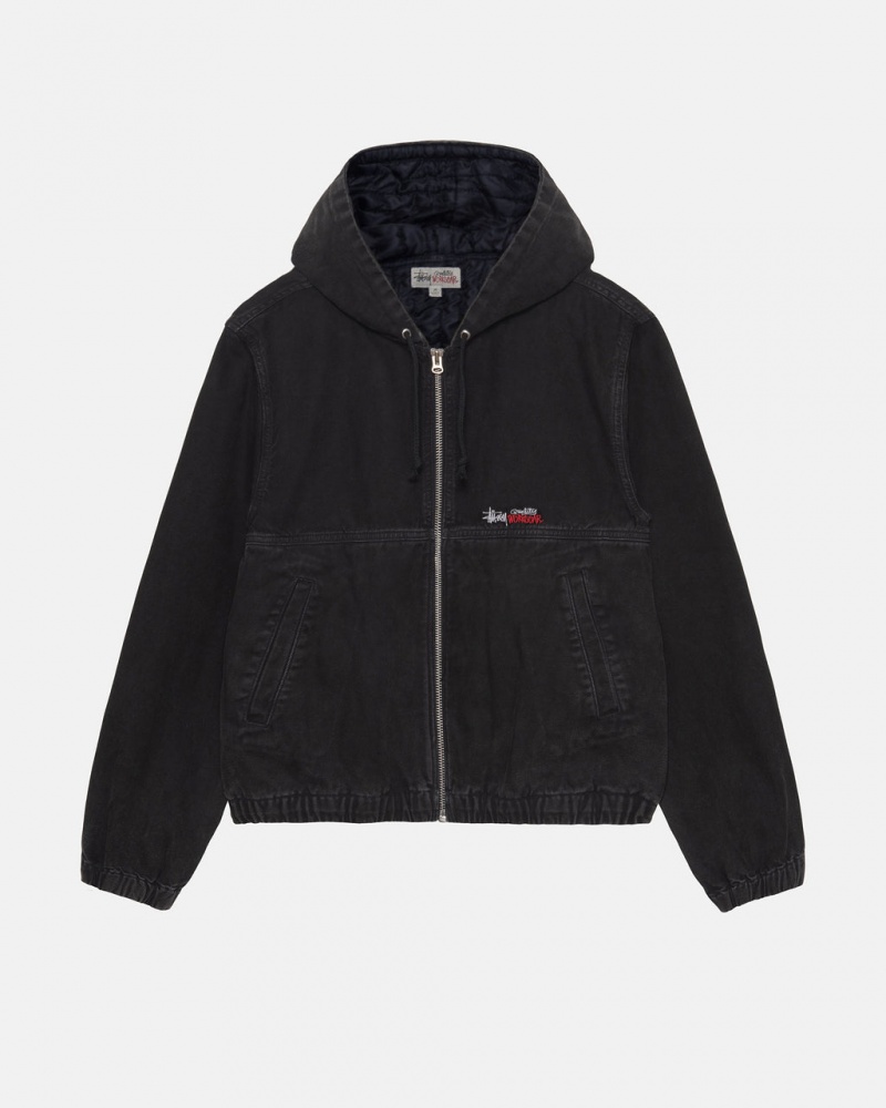 Stussy Arbeits Jacket Insulated Canvas Jacken Damen Schwarz Österreich | NHV-9719