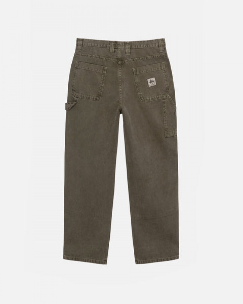 Stussy Arbeits Pant Canvas Hose Damen Olivgrün Österreich | CTT-8203