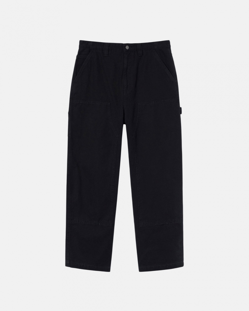 Stussy Arbeits Pant Canvas Hose Herren Schwarz Österreich | EGW-8237