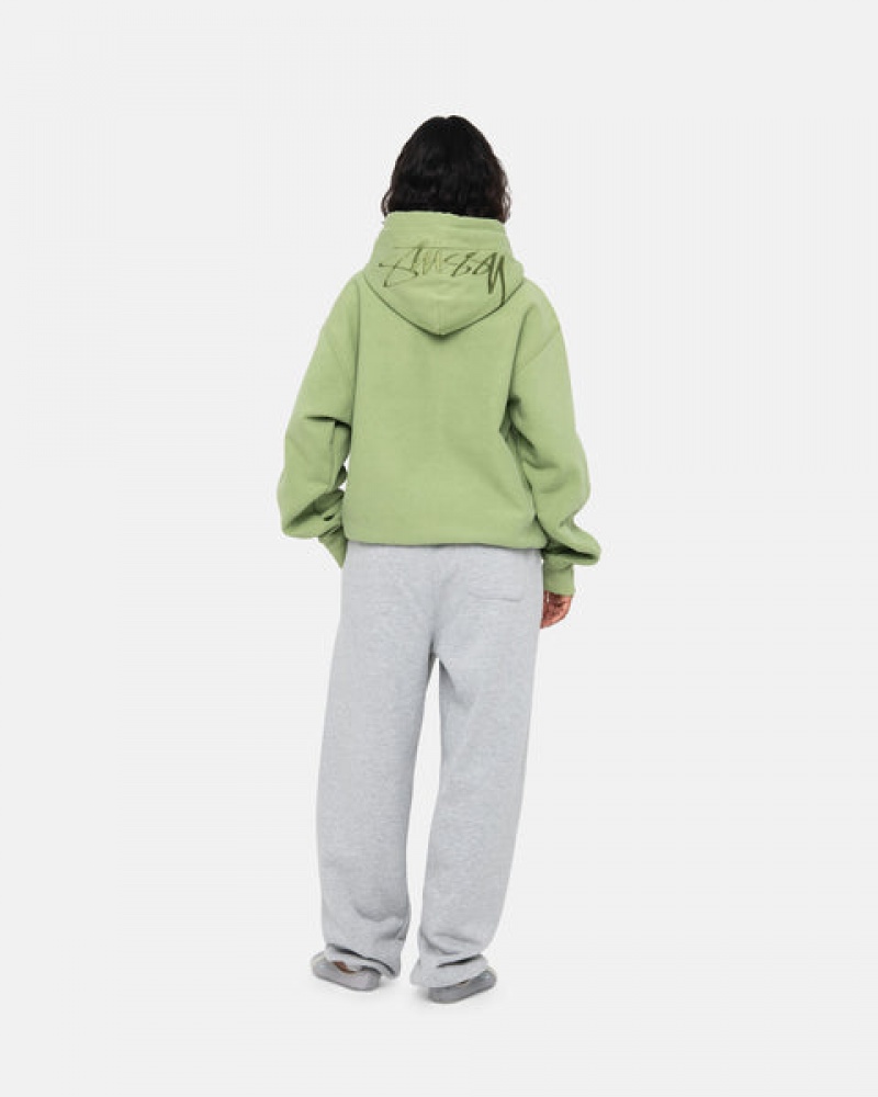 Stussy Back Hood Applique Hood Sweatshirts Damen Grün Österreich | KYV-2898