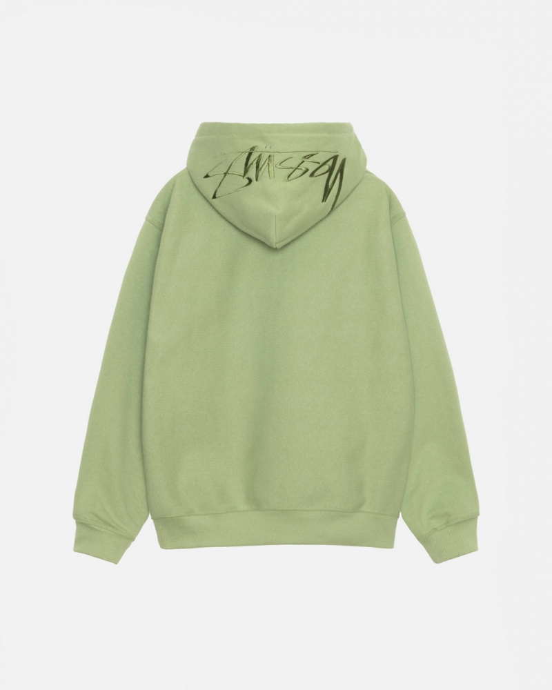 Stussy Back Hood Applique Hood Sweatshirts Damen Grün Österreich | KYV-2898