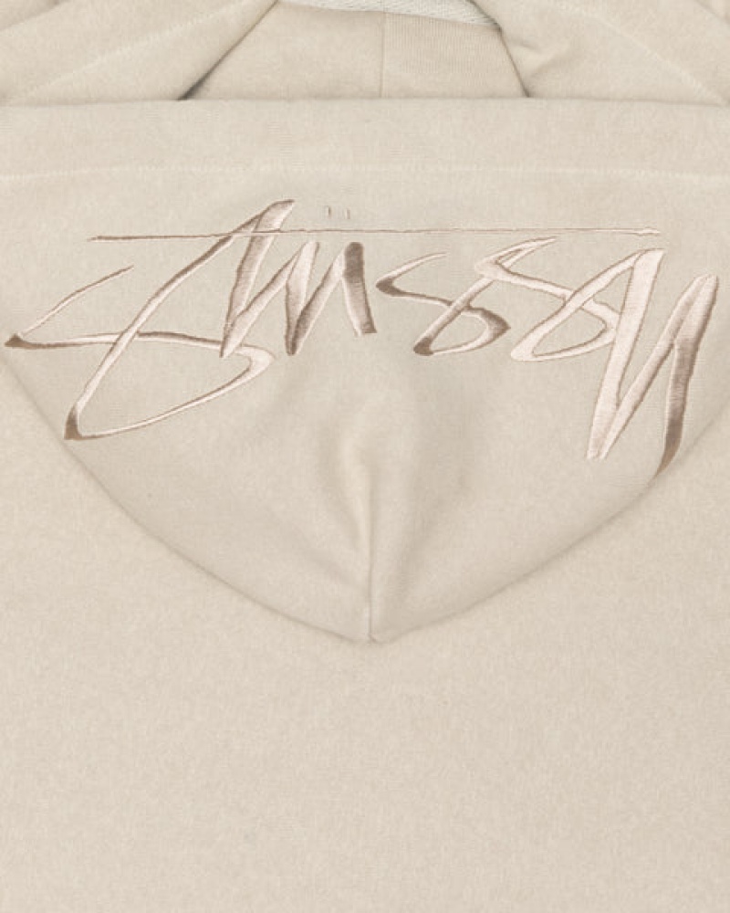 Stussy Back Hood Applique Hood Sweatshirts Damen Khaki Österreich | APF-0968