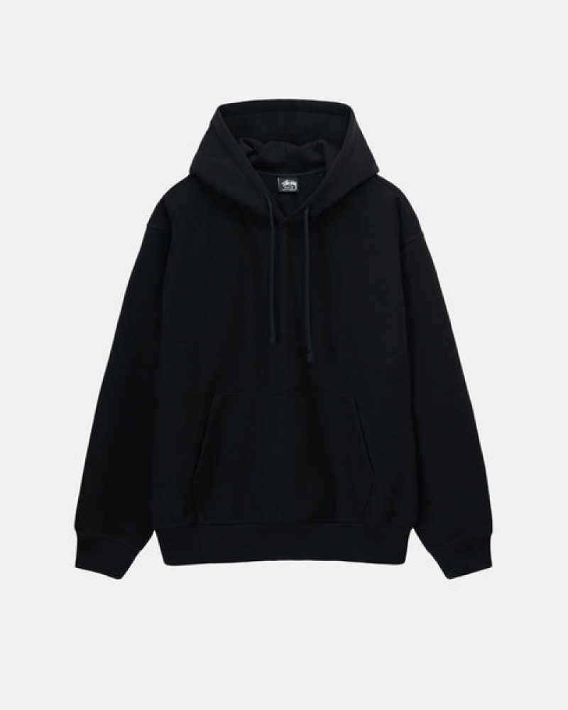 Stussy Back Hood Applique Hoodie Hoodie Damen Schwarz Österreich | PZK-9331