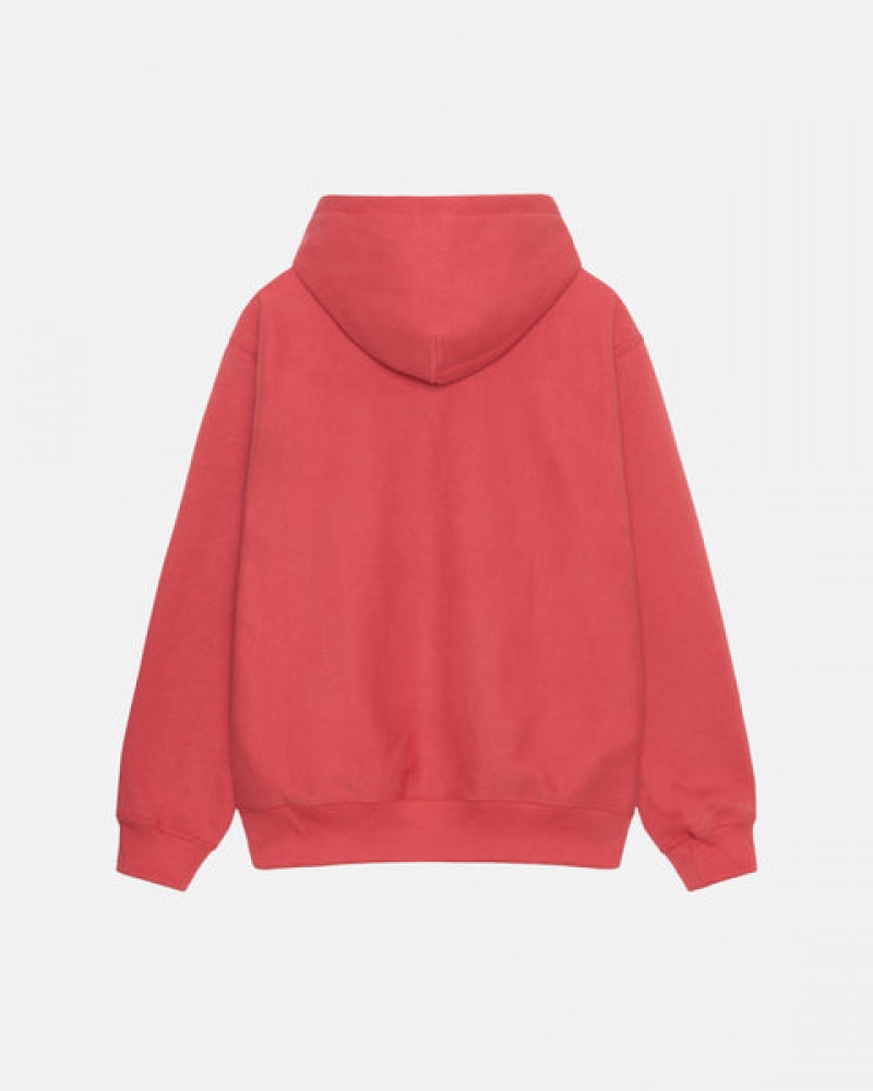 Stussy Basic Applique Hood Sweatshirts Damen Rot Österreich | IHO-3463