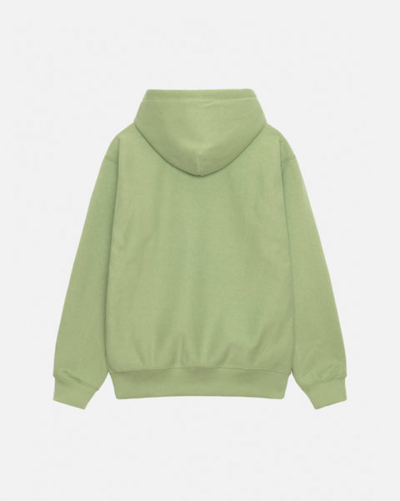 Stussy Basic Applique Hood Sweatshirts Herren Grün Österreich | MUR-7109