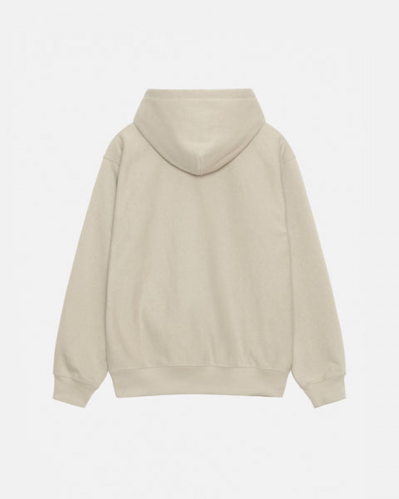 Stussy Basic Applique Hood Sweatshirts Herren Khaki Österreich | QLV-0080