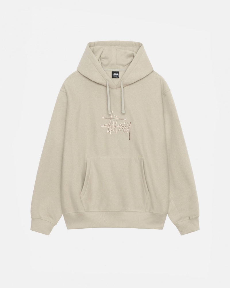 Stussy Basic Applique Hood Sweatshirts Herren Khaki Österreich | QLV-0080