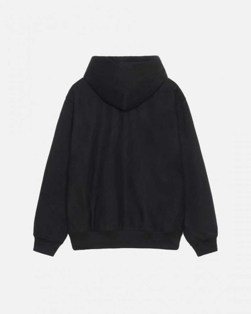 Stussy Basic Applique Hoodie Hoodie Damen Schwarz Österreich | IUL-8351