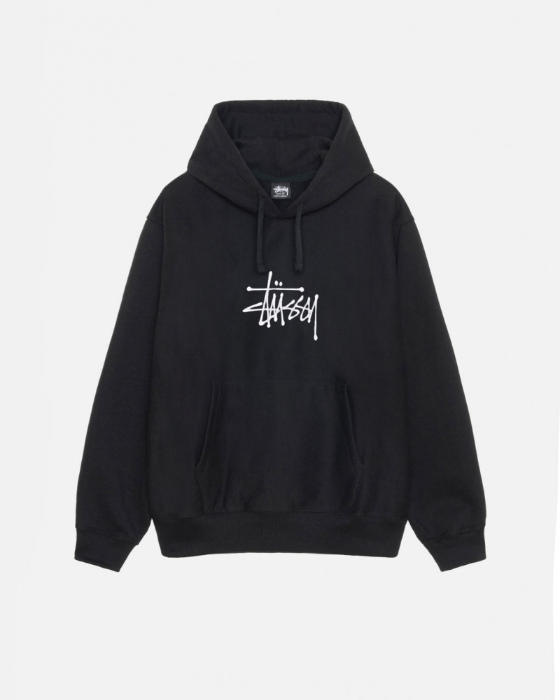 Stussy Basic Applique Hoodie Hoodie Damen Schwarz Österreich | IUL-8351