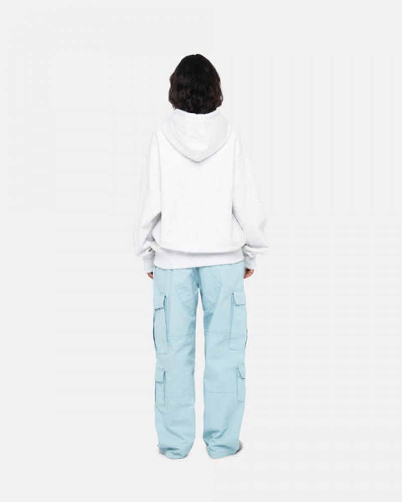 Stussy Basic Applique Hoodie Hoodie Damen Grau Österreich | RKE-8273